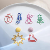 Rabbit Strawberry Xmas Tree Pendant Paper Clips DIY Earrings Material