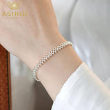 2mm 925 Silver Beads Bracelet Hand-Woven Jewelry for Women