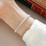 2mm 925 Silver Beads Bracelet Hand-Woven Jewelry for Women