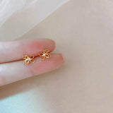 925 Silver Opal Zircon Pearl Stud Earrings