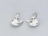 925 Sterling Silver Whale Charm 17.5x16mm DIY Jewelry