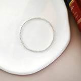 925 Silver 2mm Beads Bracelet for Women