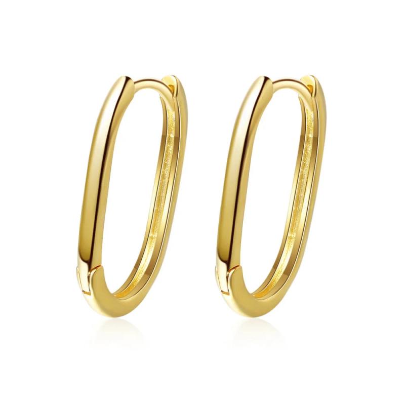 925 Sterling Silver Geometric Stud Earrings Romantic Brincos pendientes