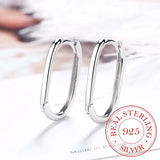 925 Sterling Silver Geometric Stud Earrings Romantic Brincos pendientes