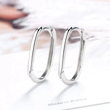 925 Sterling Silver Geometric Stud Earrings Romantic Brincos pendientes