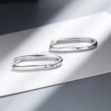 925 Sterling Silver Geometric Stud Earrings Romantic Brincos pendientes