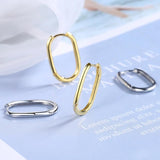 925 Sterling Silver Geometric Stud Earrings Romantic Brincos pendientes