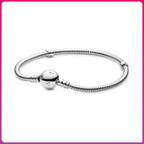 925 Silver Heart Zircon Castle Bracelet for Women