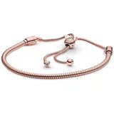 925 Silver Star & Snake Chain Sliding Bracelet