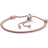 925 Silver Star & Snake Chain Sliding Bracelet