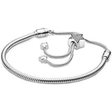 925 Silver Star & Snake Chain Sliding Bracelet