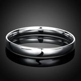 925 Silver 10MM Smooth Bracelet Bangle Men Women