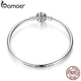 925 Silver Snowflake Clasp Snake Chain Bracelet DIY Jewelry