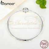 925 Silver Snowflake Clasp Snake Chain Bracelet DIY Jewelry