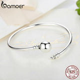 925 Silver Snowflake Clasp Snake Chain Bracelet DIY Jewelry
