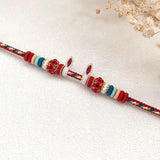 Hand-woven Red Rope Rabbit Ears Bracelet Chinese Antique Couple Handstring