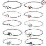 925 Silver Heart Snake Bone Bracelet for DIY Jewelry Making