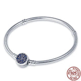 925 Silver Heart Snake Bone Bracelet for DIY Jewelry Making