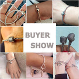 925 Silver Heart Snake Bone Bracelet for DIY Jewelry Making