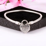 925 Silver Love Bracelet Zircon Women's DIY Jewelry