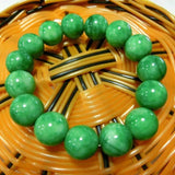 Men's Natural Jade Beaded Bracelet Emerald Jades Stone Bangle