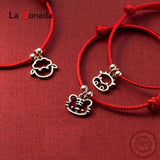 925 Silver Zodiac Red Rope Bracelet for Women