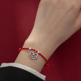 925 Silver Zodiac Red Rope Bracelet for Women