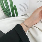 925 Silver Sweet Bangle Roman Numerals Open Bangle for Women