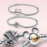 925 Silver 100th Anniversary Mouse Bracelet Fairy Bracelet
