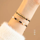 Animal Year Transfer Pearl Red Hand Rope Bracelet for Women