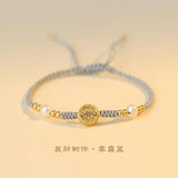 Animal Year Transfer Pearl Red Hand Rope Bracelet for Women