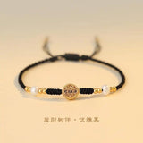 Animal Year Transfer Pearl Red Hand Rope Bracelet for Women