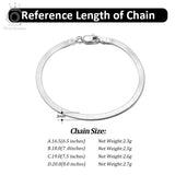 925 Silver Herringbone Chain Bracelet Italian Jewelry