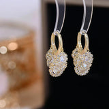 Korea Jewelry 14K Plating Zircon Tassel Earrings