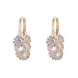 Korea Jewelry 14K Plating Zircon Tassel Earrings