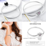 925 Silver Bracelet Butterfly Cat Dog Paw Safety Star Moon Clover Chain Bangle