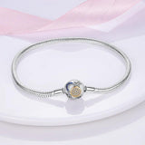 925 Silver Bracelet Butterfly Cat Dog Paw Safety Star Moon Clover Chain Bangle