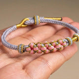 Peach Blossom Hand Rope Handwoven DIY Bracelet Gift