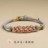 Peach Blossom Hand Rope Handwoven DIY Bracelet Gift