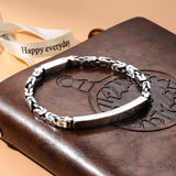Solid S925 Sterling Silver Buckle Unisex Bracelet Retro Style Glossy Simplicity