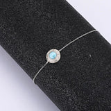 925 Silver Larimar Bracelet Bangle Retro Style Gemstone Jewelry