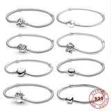 925 Sterling Silver Bracelet 3mm Stitch Moment Sparkling Castle Bracelet