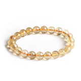 Natural Rutilated Quartz Crystal Beaded Women's Bracelet