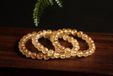 Natural Rutilated Quartz Crystal Beaded Women's Bracelet