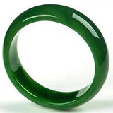Green Jade Bangles Natural Bracelet Flower Emerald Ladies
