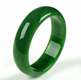 Green Jade Bangles Natural Bracelet Flower Emerald Ladies