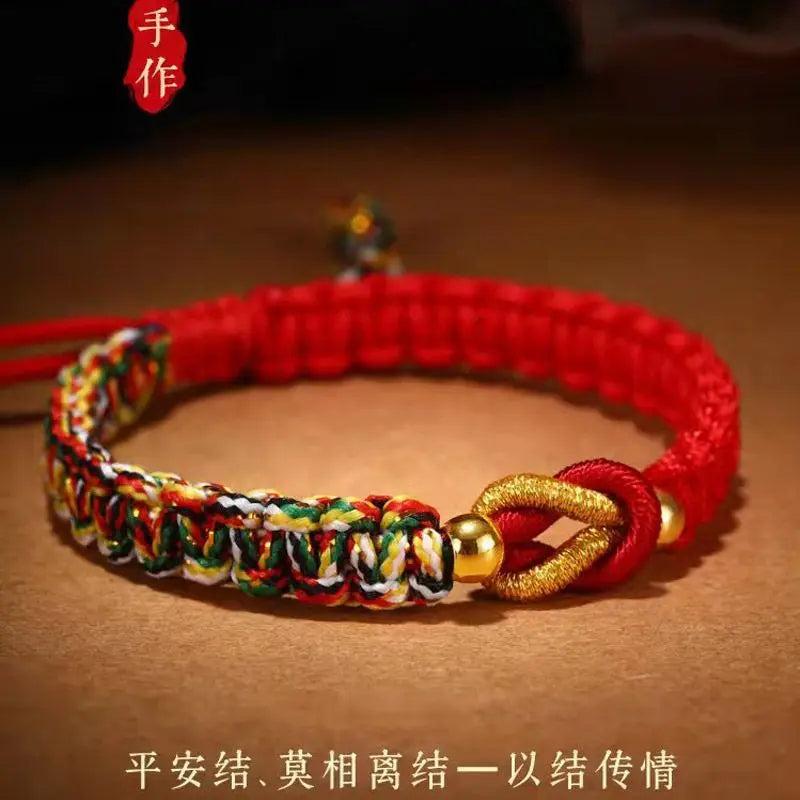 Red Hand Rope Couple Bracelet Hand-woven Retro Design