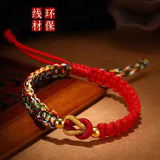 Red Hand Rope Couple Bracelet Hand-woven Retro Design