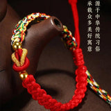 Red Hand Rope Couple Bracelet Hand-woven Retro Design