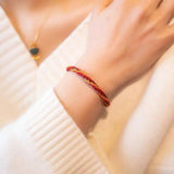 Chinese Koi Bracelet Rabbit Year 12 Zodiac Red Rope Knot Handstring